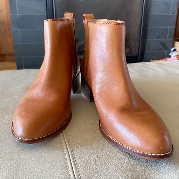 MADEWELL “Carina” Tan Leather Chelsea Ankle Pull-on Boots - 9.5 - Picture 4 of 6